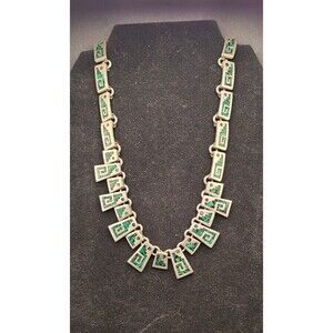 Sterling Silver Turquoise Enico 925 Choker\Necklace Nice solid and a Beautiful